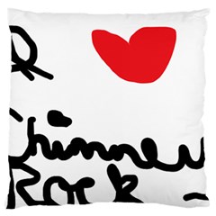 I Heart Chimney Rock Large Flano Cushion Case (one Side) by Majesticmountain