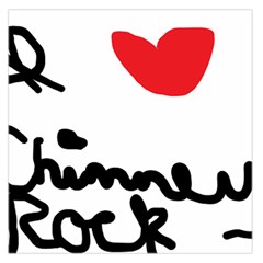 I Heart Chimney Rock Large Satin Scarf (square) by Majesticmountain