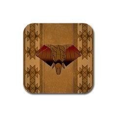 Wonderful Elephant Rubber Square Coaster (4 Pack)  by FantasyWorld7