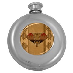 Wonderful Elephant Round Hip Flask (5 Oz) by FantasyWorld7