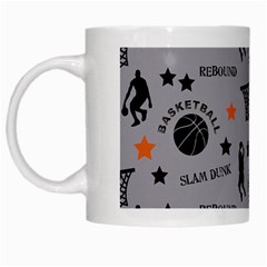 Slam Dunk Basketball Gray White Mugs