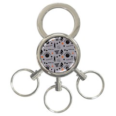 Slam Dunk Basketball Gray 3-Ring Key Chain