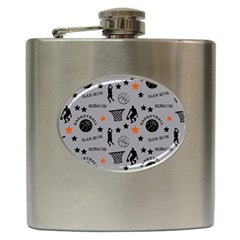 Slam Dunk Basketball Gray Hip Flask (6 oz)