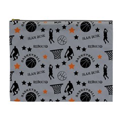 Slam Dunk Basketball Gray Cosmetic Bag (xl) by mccallacoulturesports