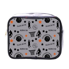 Slam Dunk Basketball Gray Mini Toiletries Bag (One Side)