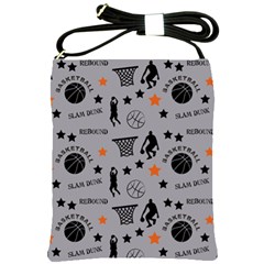 Slam Dunk Basketball Gray Shoulder Sling Bag