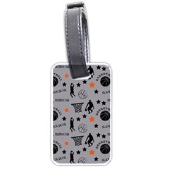 Slam Dunk Basketball Gray Luggage Tag (one side)