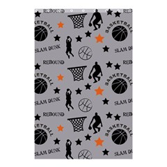 Slam Dunk Basketball Gray Shower Curtain 48  x 72  (Small) 