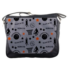 Slam Dunk Basketball Gray Messenger Bag