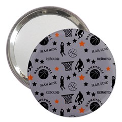 Slam Dunk Basketball Gray 3  Handbag Mirrors