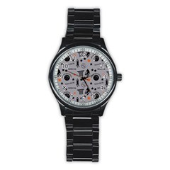 Slam Dunk Basketball Gray Stainless Steel Round Watch by mccallacoulturesports