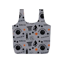 Slam Dunk Basketball Gray Full Print Recycle Bag (S)