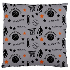 Slam Dunk Basketball Gray Standard Flano Cushion Case (One Side)