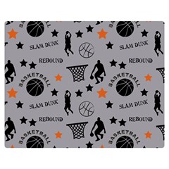 Slam Dunk Basketball Gray Double Sided Flano Blanket (medium) 