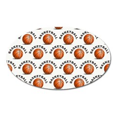 Orange Basketballs Oval Magnet by mccallacoulturesports