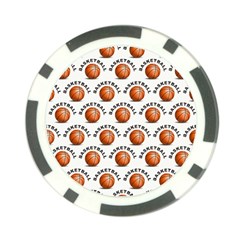 Orange Basketballs Poker Chip Card Guard