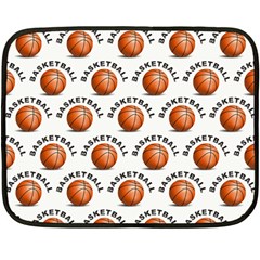 Orange Basketballs Double Sided Fleece Blanket (mini) 