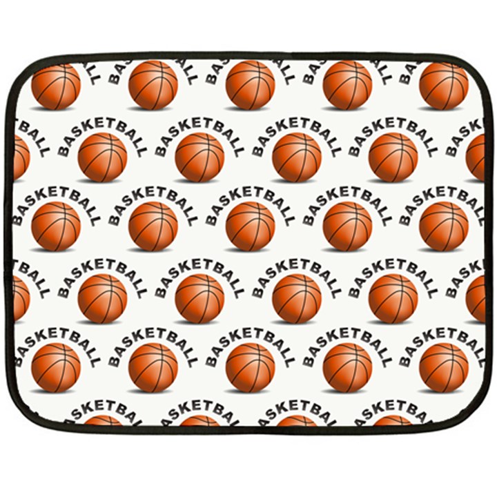 Orange Basketballs Double Sided Fleece Blanket (Mini) 