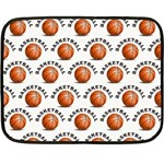 Orange Basketballs Double Sided Fleece Blanket (Mini)  35 x27  Blanket Back