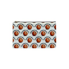 Orange Basketballs Cosmetic Bag (small)