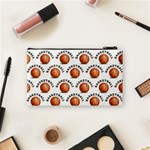 Orange Basketballs Cosmetic Bag (Small) Back