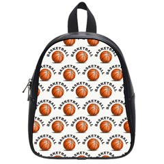 Orange Basketballs School Bag (small)