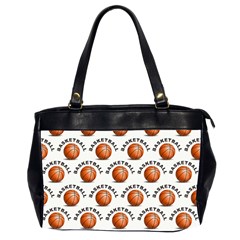 Orange Basketballs Oversize Office Handbag (2 Sides)