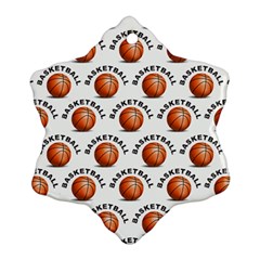 Orange Basketballs Snowflake Ornament (two Sides)