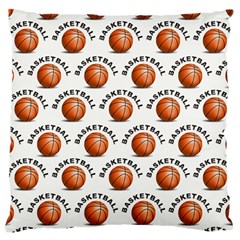 Orange Basketballs Large Cushion Case (two Sides) by mccallacoulturesports