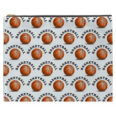 Orange Basketballs Cosmetic Bag (xxxl)