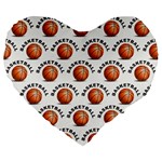 Orange Basketballs Large 19  Premium Heart Shape Cushions Front