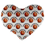 Orange Basketballs Large 19  Premium Heart Shape Cushions Back