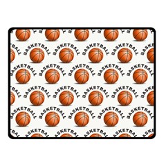 Orange Basketballs Double Sided Fleece Blanket (small)  by mccallacoulturesports