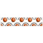 Orange Basketballs Small Flano Scarf Back