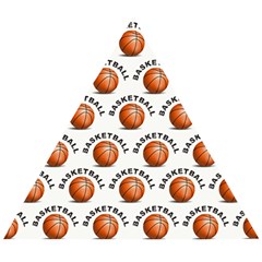 Orange Basketballs Wooden Puzzle Triangle by mccallacoulturesports