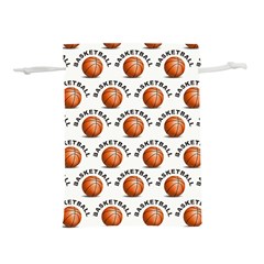 Orange Basketballs Lightweight Drawstring Pouch (m)