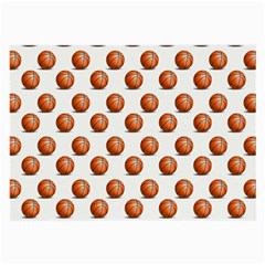 Orange Basketballs Large Glasses Cloth by mccallacoulturesports