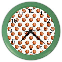 Orange Basketballs Color Wall Clock by mccallacoulturesports