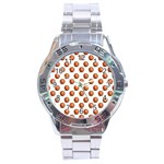 Orange Basketballs Stainless Steel Analogue Watch Front