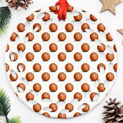 Orange Basketballs Ornament (round Filigree) by mccallacoulturesports