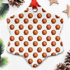 Orange Basketballs Snowflake Ornament (two Sides)