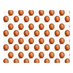 Orange Basketballs Double Sided Flano Blanket (large) 