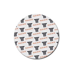 Slam Dunk Baskelball Baskets Rubber Coaster (round)  by mccallacoulturesports