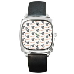 Slam Dunk Baskelball Baskets Square Metal Watch