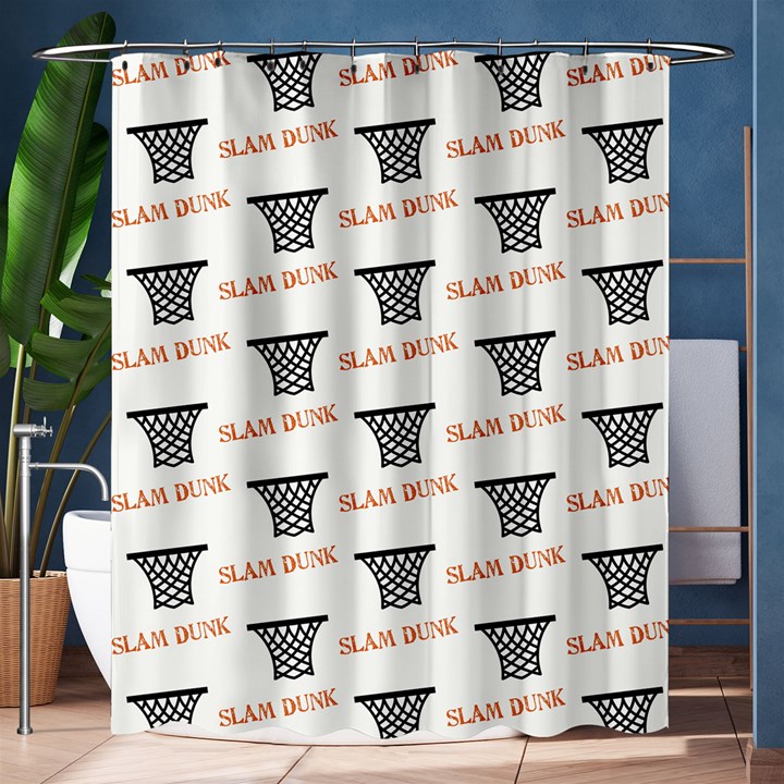 Slam Dunk Baskelball Baskets Shower Curtain 60  x 72  (Medium) 