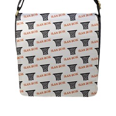 Slam Dunk Baskelball Baskets Flap Closure Messenger Bag (L)