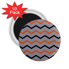 Basketball Thin Chevron 2 25  Magnets (10 Pack)  by mccallacoulturesports