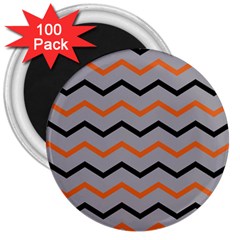 Basketball Thin Chevron 3  Magnets (100 Pack) by mccallacoulturesports