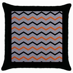 Basketball Thin Chevron Throw Pillow Case (black) by mccallacoulturesports