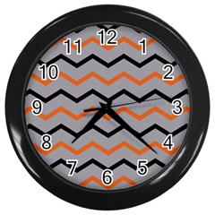 Basketball Thin Chevron Wall Clock (black) by mccallacoulturesports